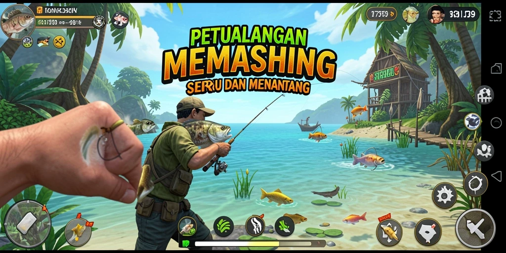 Tampilan menarik dari gameplay memancing di 2739.