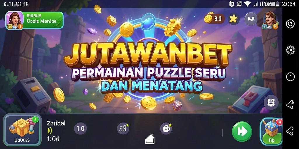 Tampilan menarik dari gameplay Puzzle JUTAWANBET.
