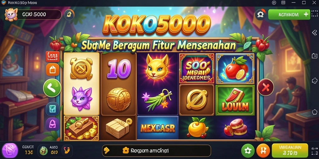 Tampilan gameplay Slot KOKO5000 yang menarik dan interaktif.